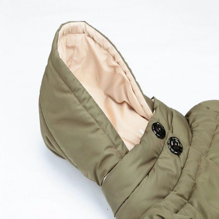 Plus Size Hooded Cotton Jacket
