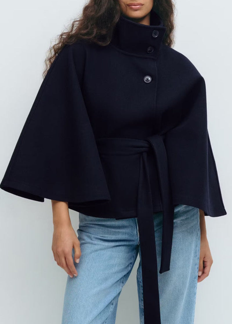 Belted Batwing Coat