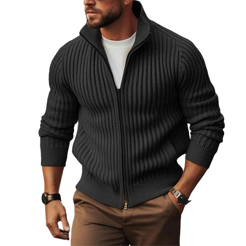 Men's Fleece-Lined Zip Sweater Coat