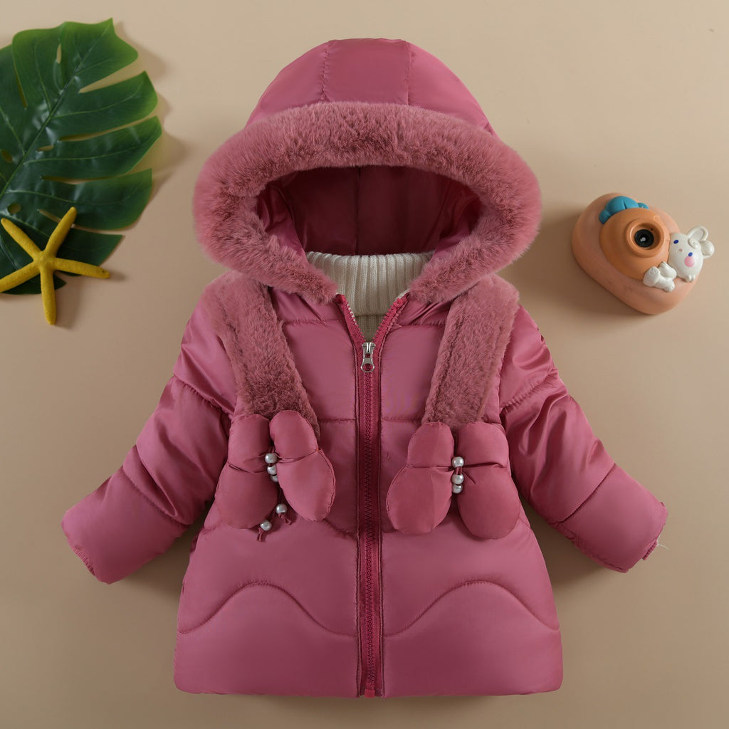 Girls' Hooded Padded Winter Coat