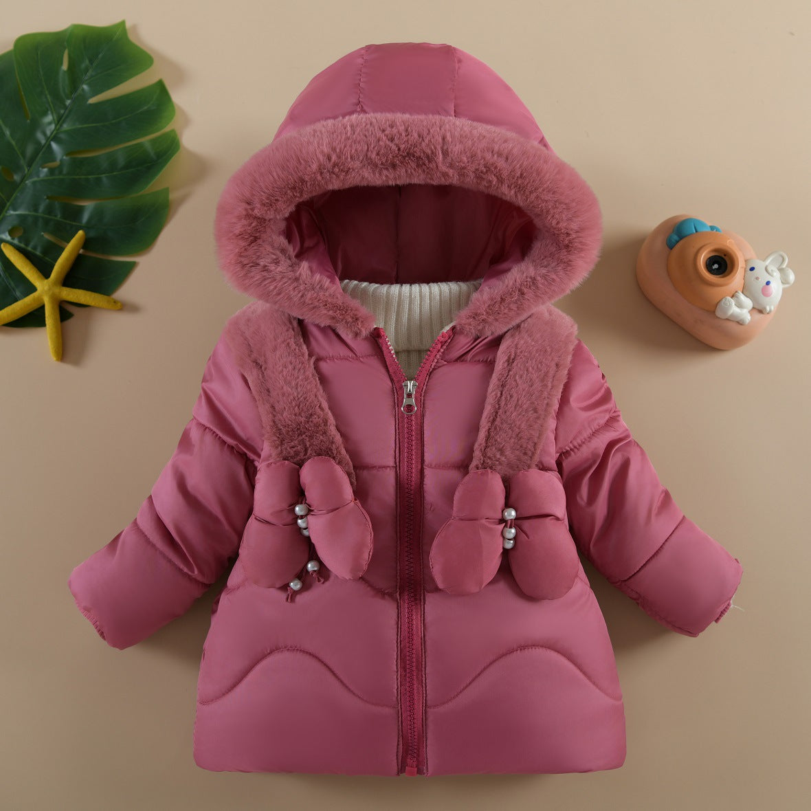 Girls' Hooded Padded Winter Coat