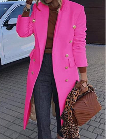 Mid-Length Wool Trench Jacket