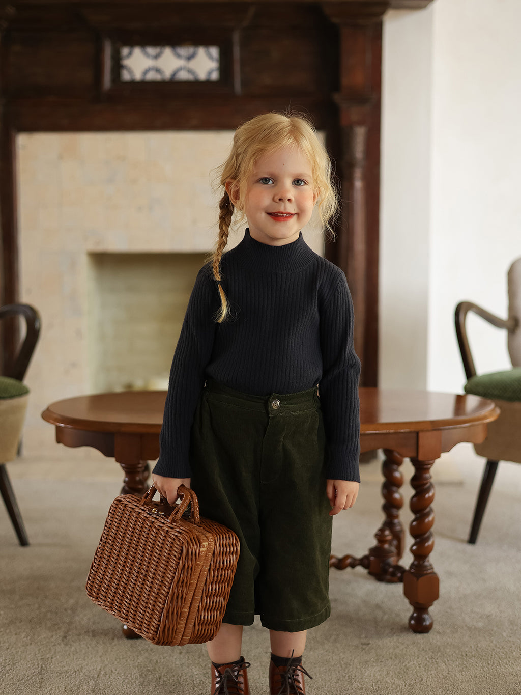 Girls' Half Turtleneck Sweater
