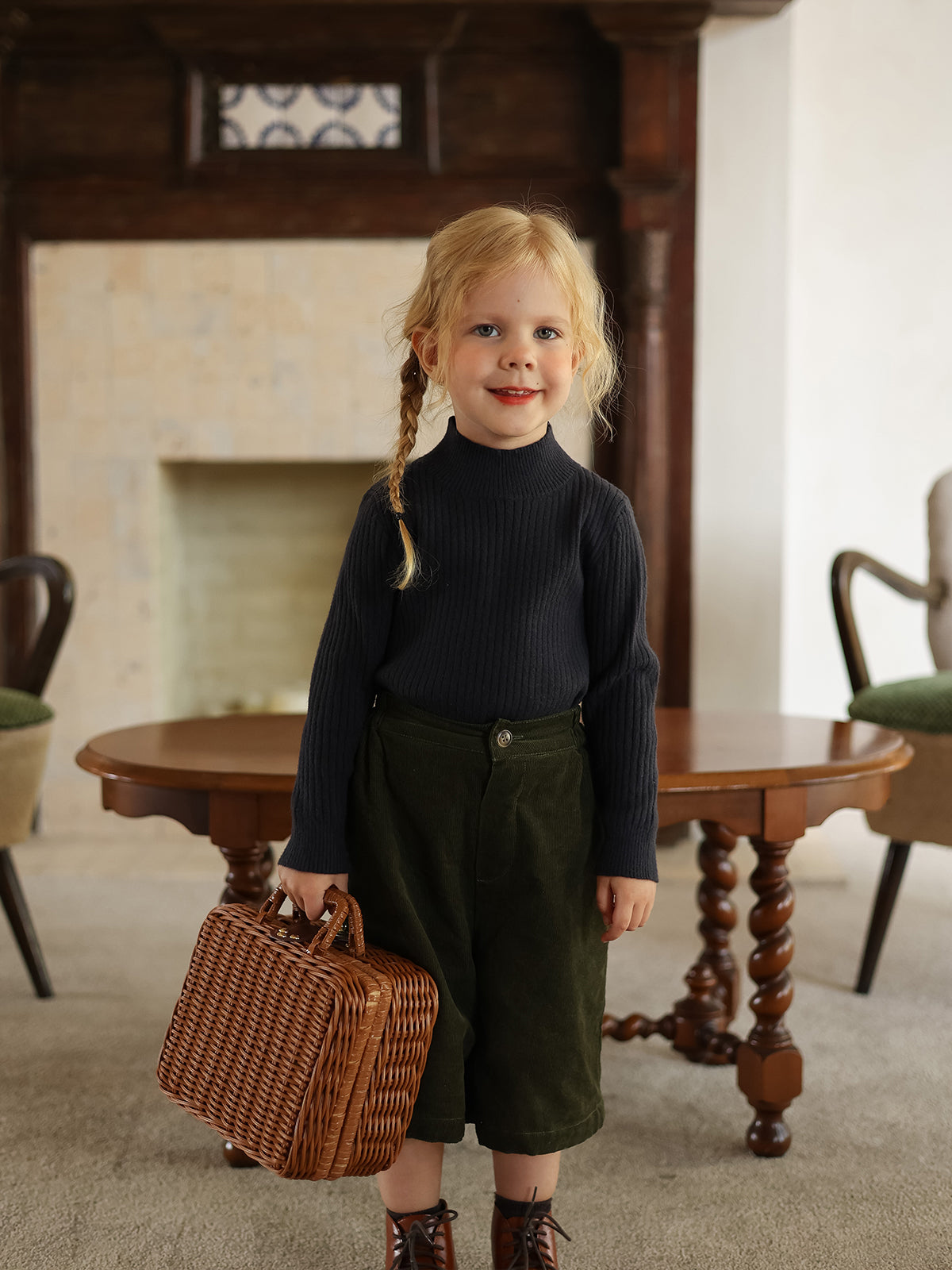 Girls' Half Turtleneck Sweater