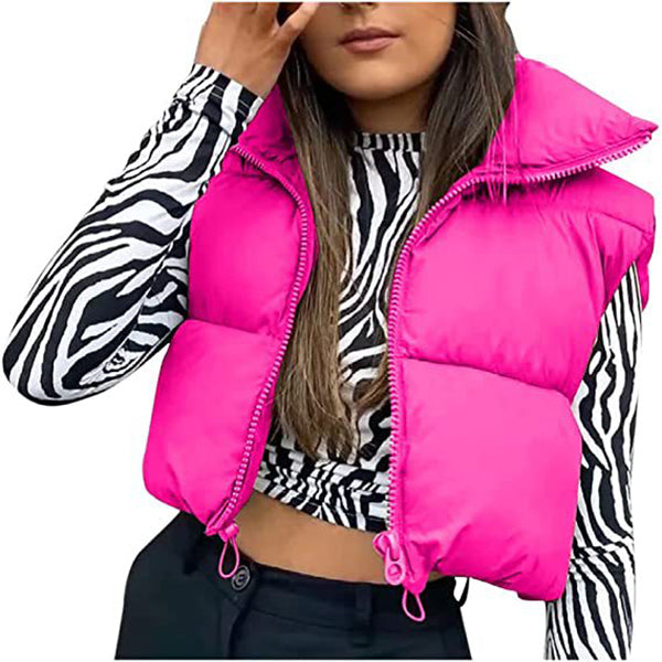 Cropped Puffer Vest