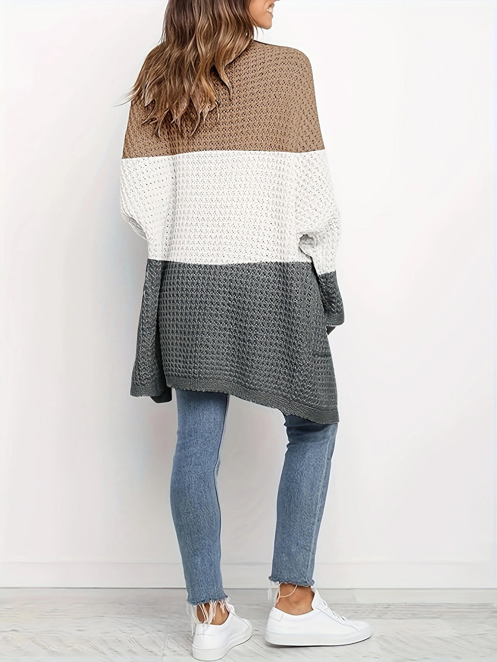 Plus Size Boho Open Knit Cardigan
