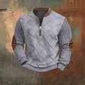 Men's Printed Half-Zip Sweater