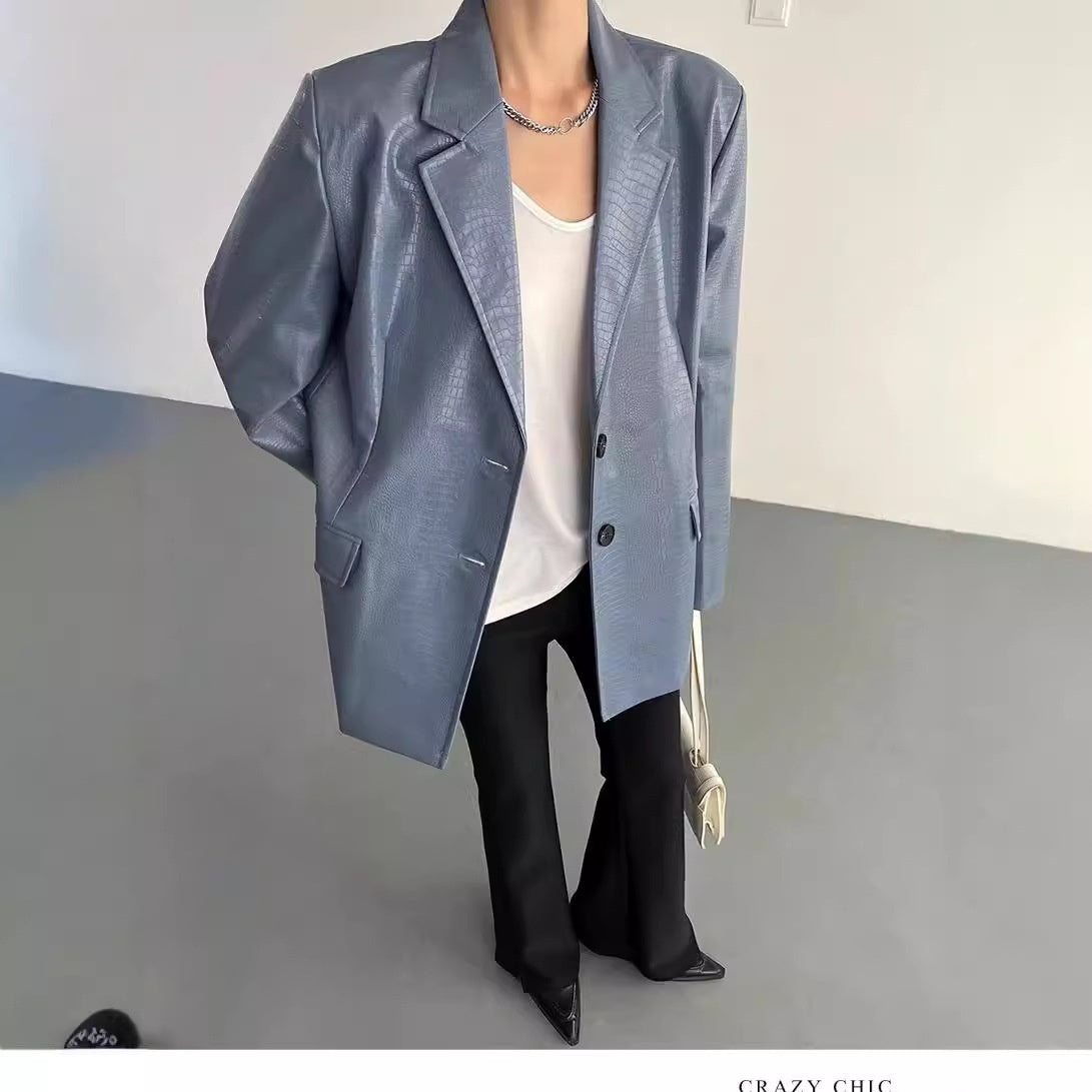 Plus Size Leather Jacket