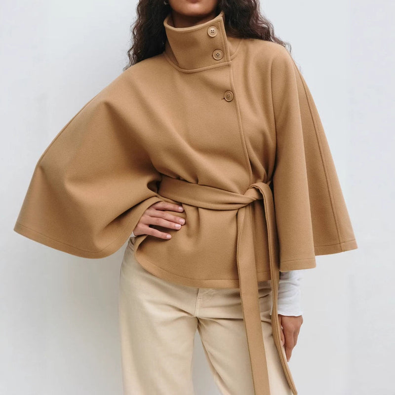 Belted Batwing Coat
