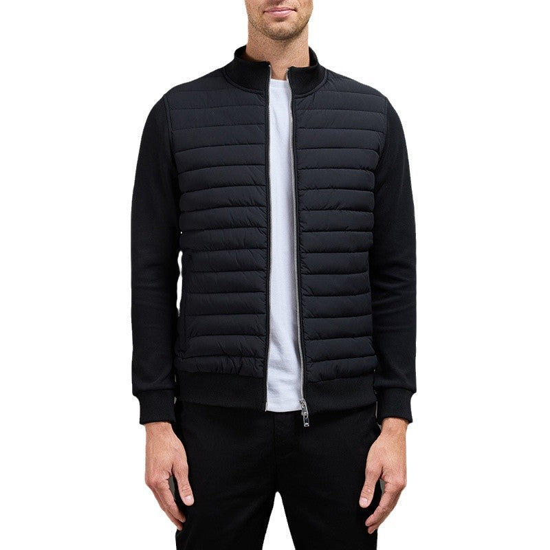 Men's Knit Stand Collar Jacket