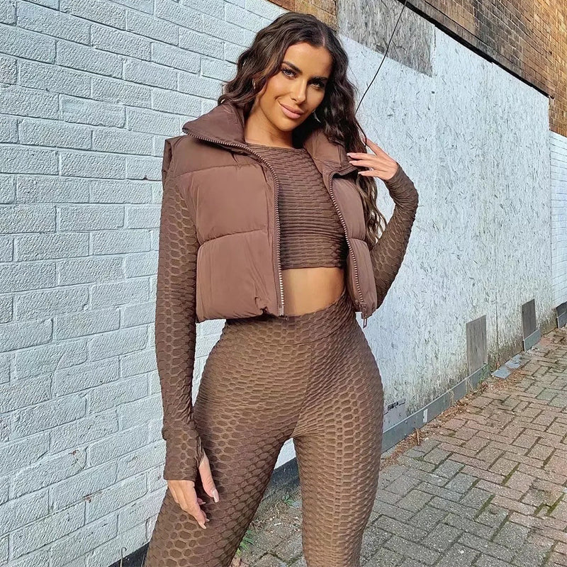 Cropped Puffer Vest