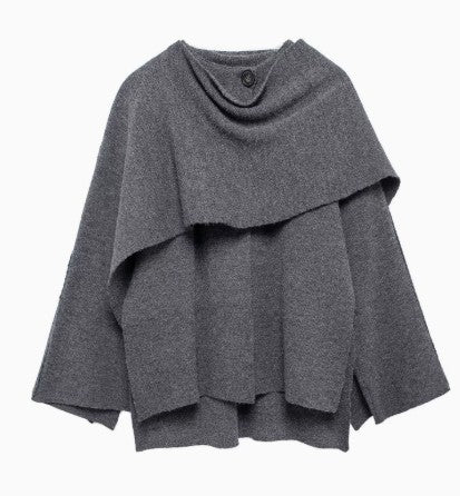 Knit Cardigan with Scarf