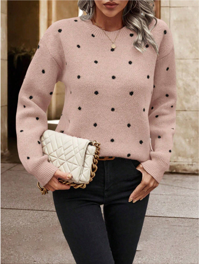 Polka Dot Knit Sweater