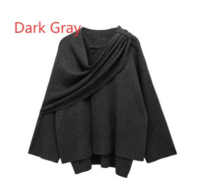 Knit Cardigan with Scarf