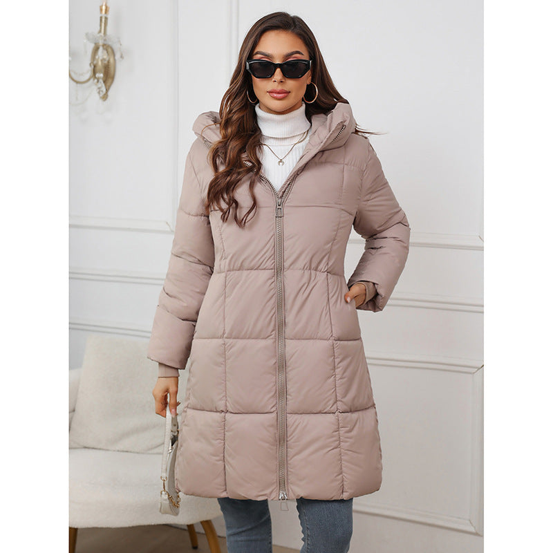 Plus Size Hooded Padded Coat
