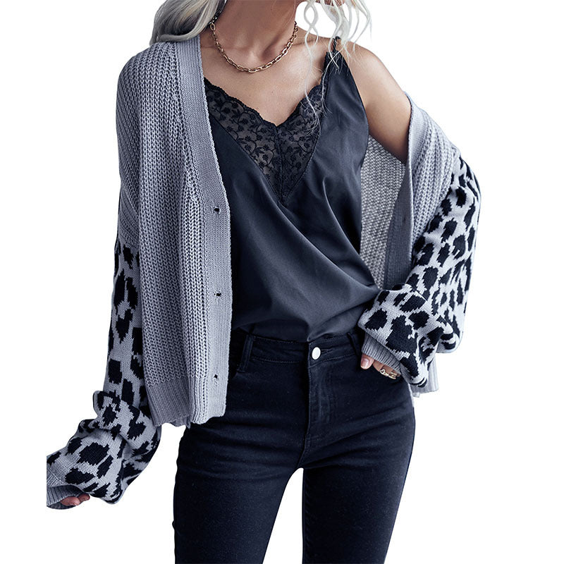 Leopard Knit Cardigan