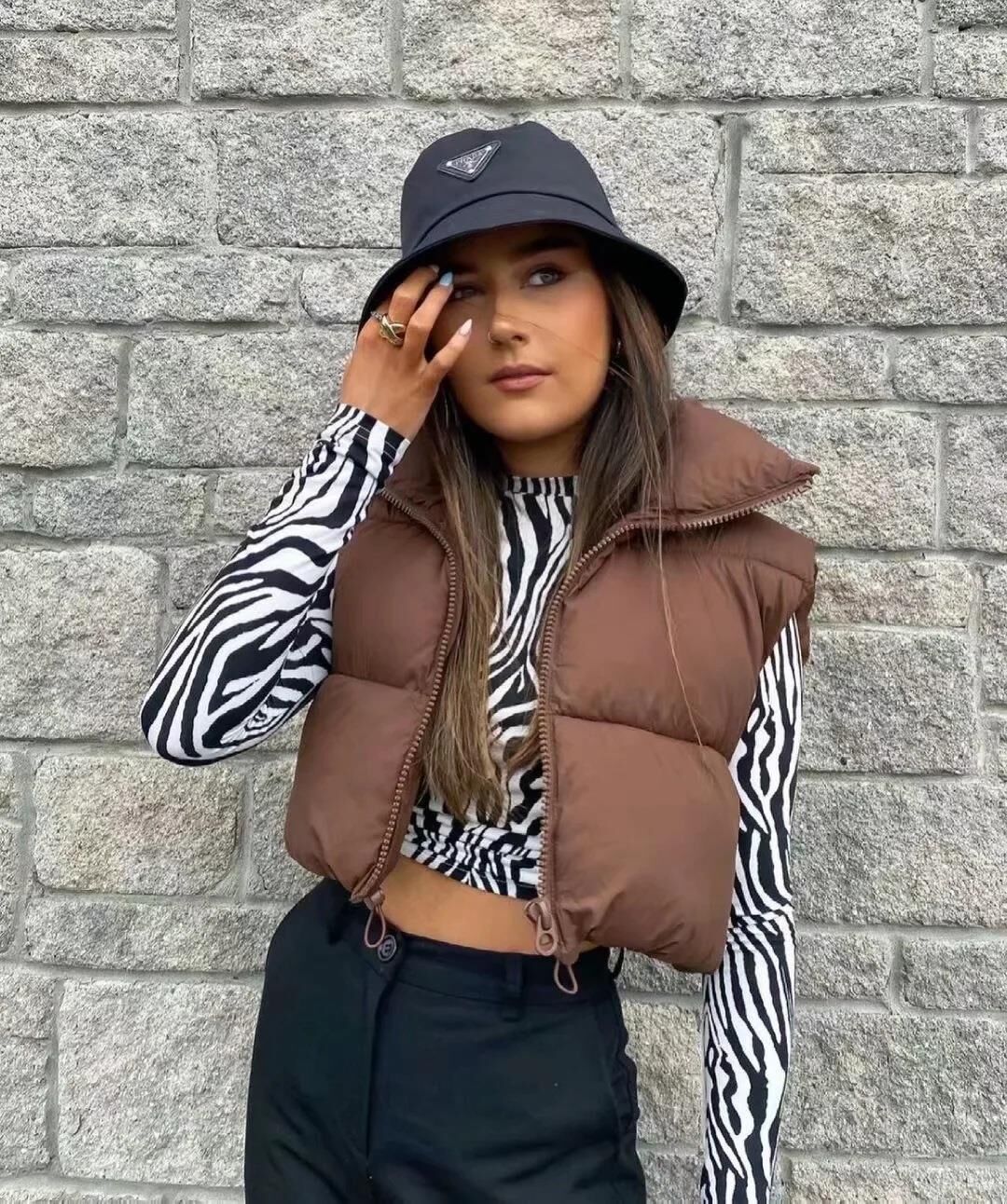 Cropped Puffer Vest