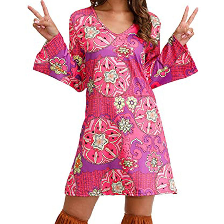 Boho Print Maxi Dress