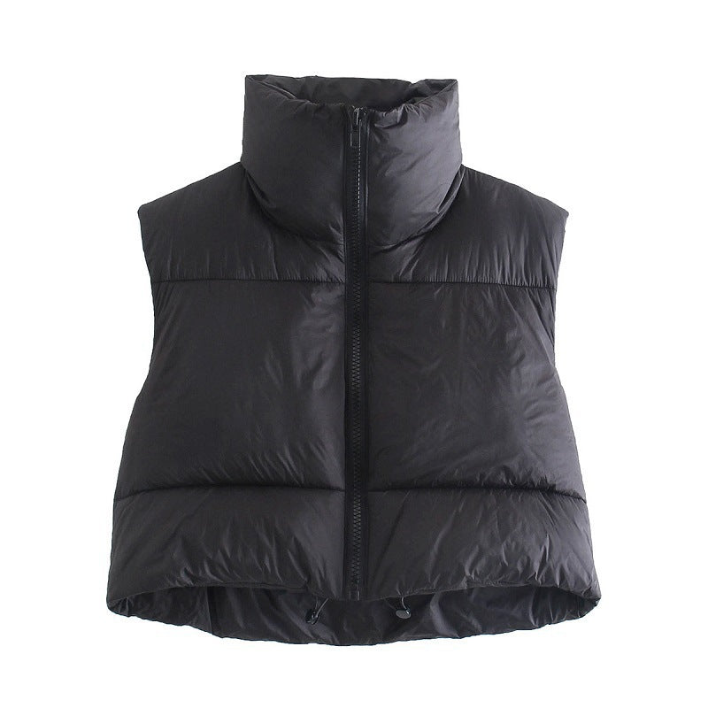 Cropped Puffer Vest