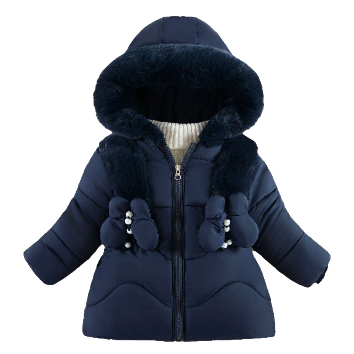 Girls' Hooded Padded Winter Coat