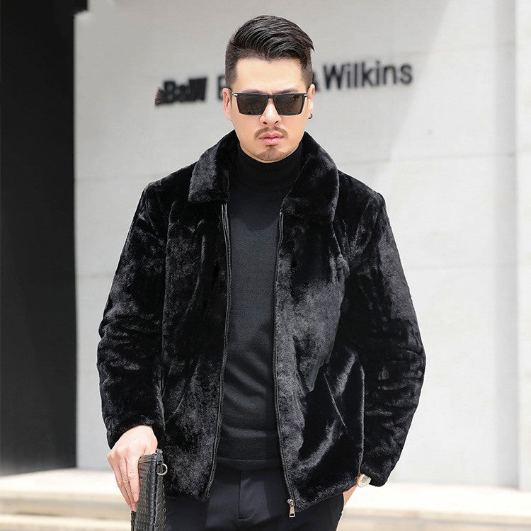 Men's Velvet-Lined Casual Jacket