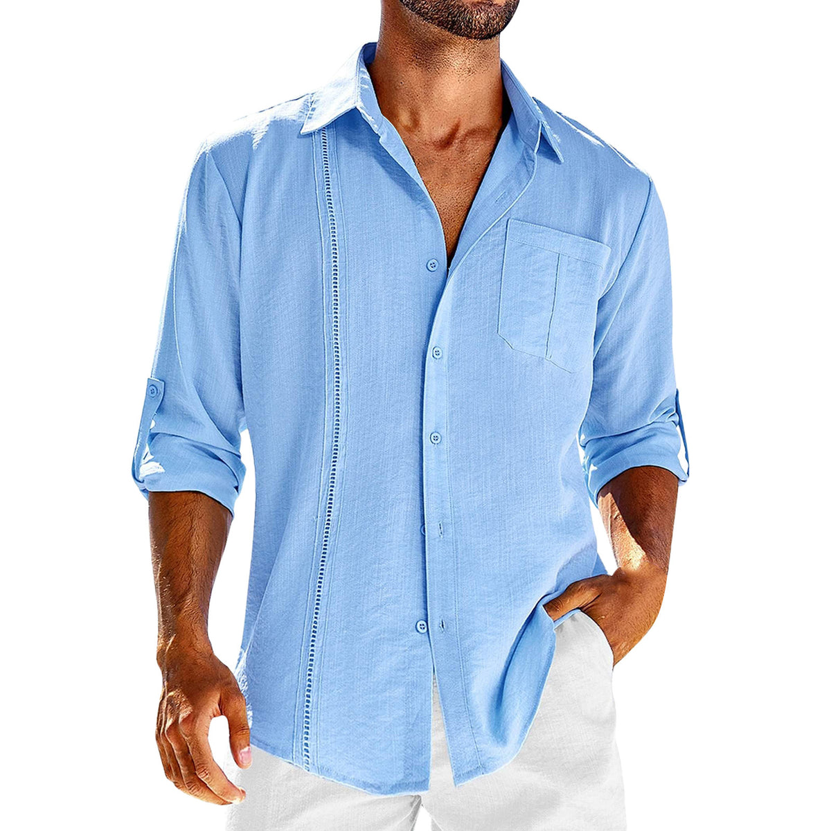 Men's Pocket Polo Collar Shirt