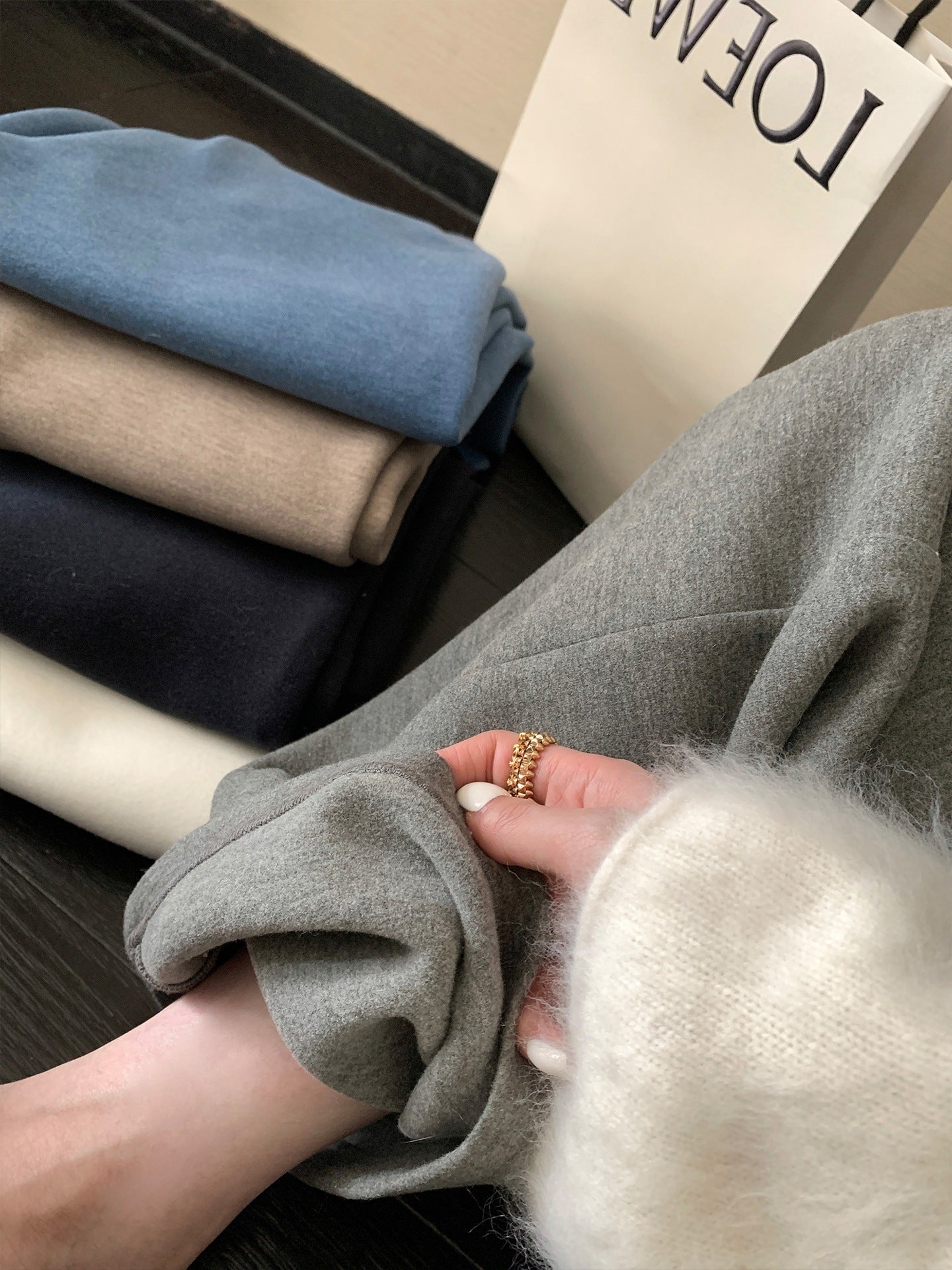 Air-layer Thickened Wool Sweatpants
