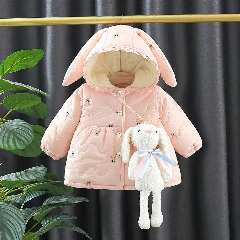 Girls' Bunny Padded Winter Coat