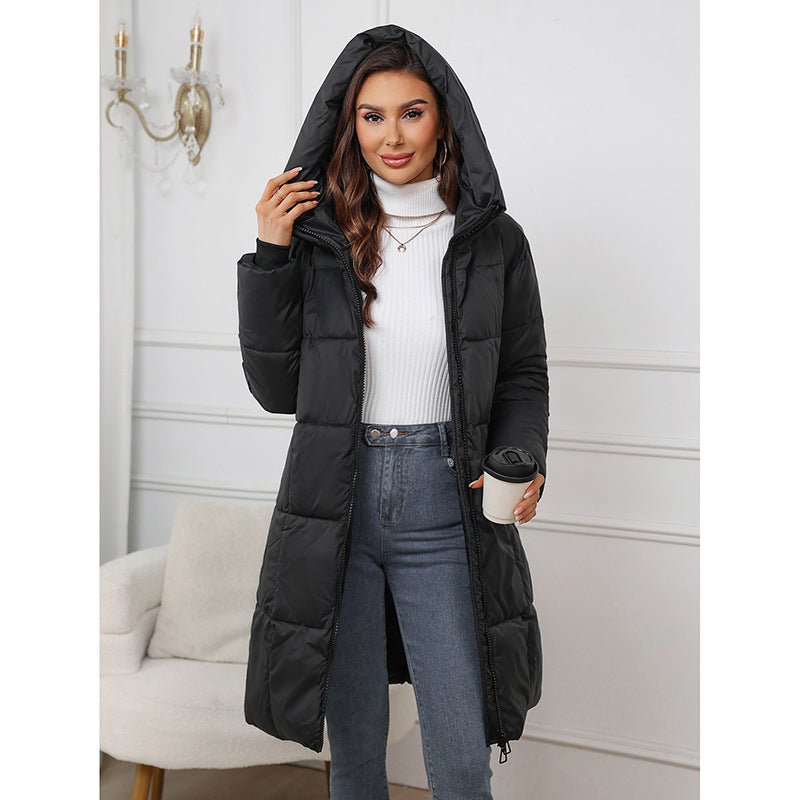 Plus Size Hooded Padded Coat