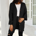Plus Size V-Neck Twist Cardigan