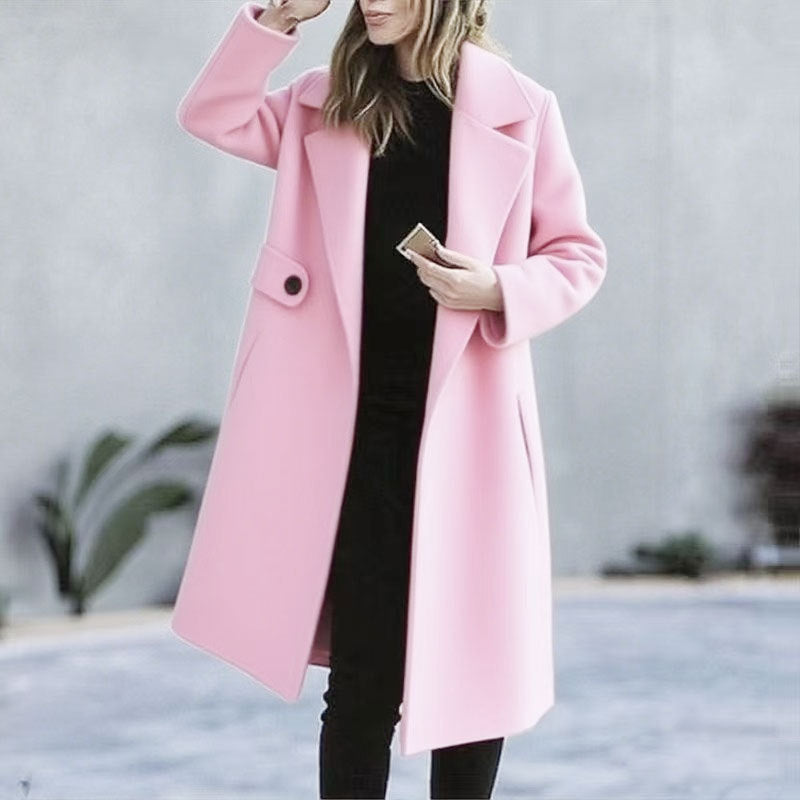 Plus Size Woolen Coat