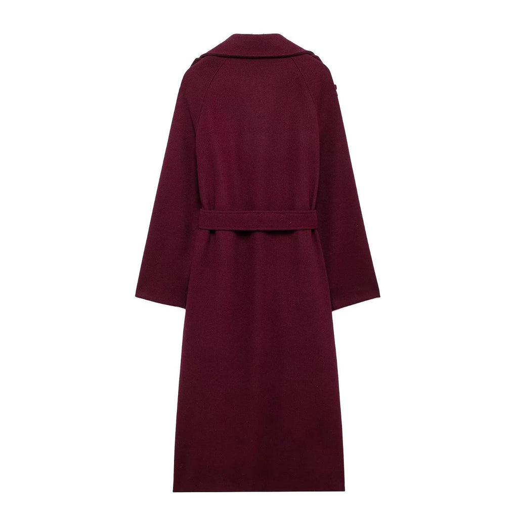Belted Wool Trench Coat