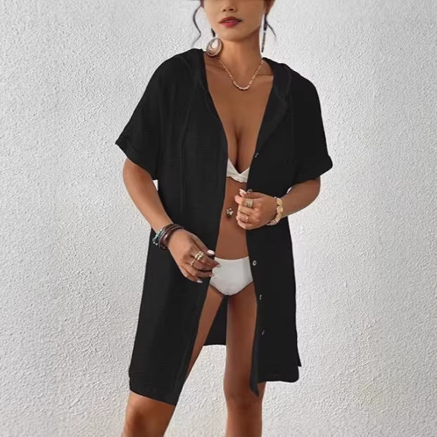 Seaside Vacation Style Bikini Blouse For Women