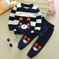 Kids' Bear Striped Sweater Set