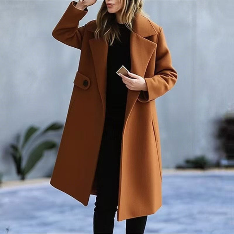 Plus Size Woolen Coat