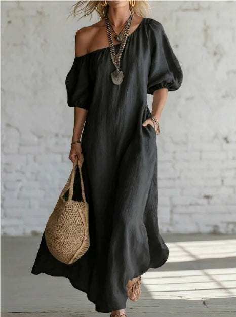 Women's Fashionable And Elegant Mid-Length Loose Dress