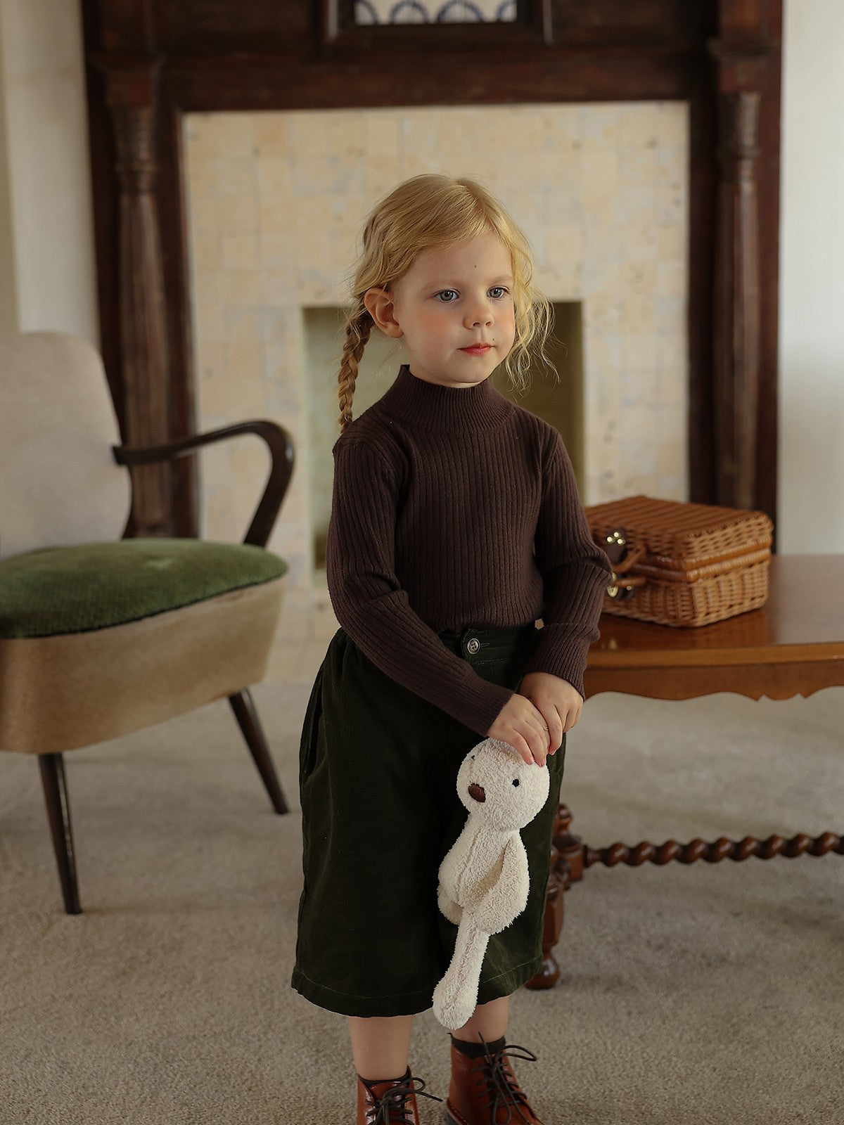 Girls' Half Turtleneck Sweater