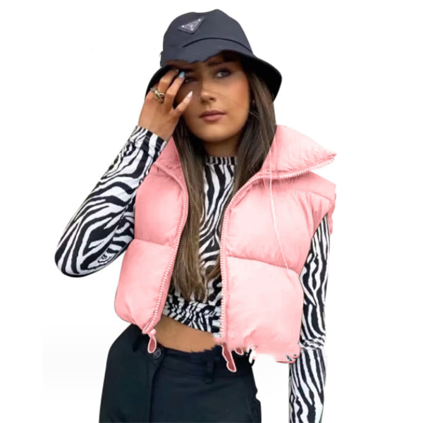 Cropped Puffer Vest