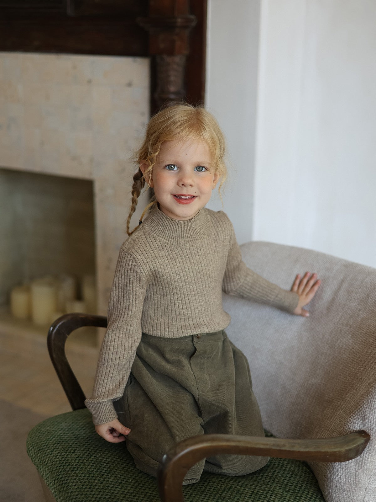 Girls' Half Turtleneck Sweater