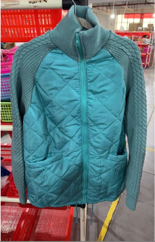 Knit-Trim Padded Jacket