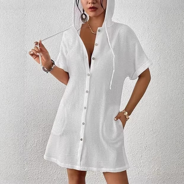 Seaside Vacation Style Bikini Blouse For Women