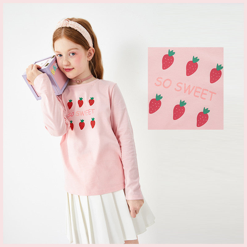 Girls' Long Sleeve Cotton Tee
