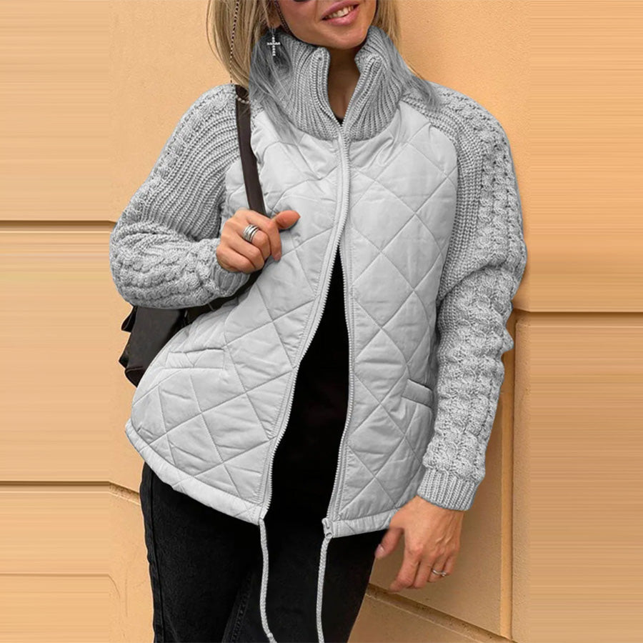 Knit-Trim Padded Jacket