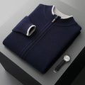 Men's Contrast Zip Cardigan