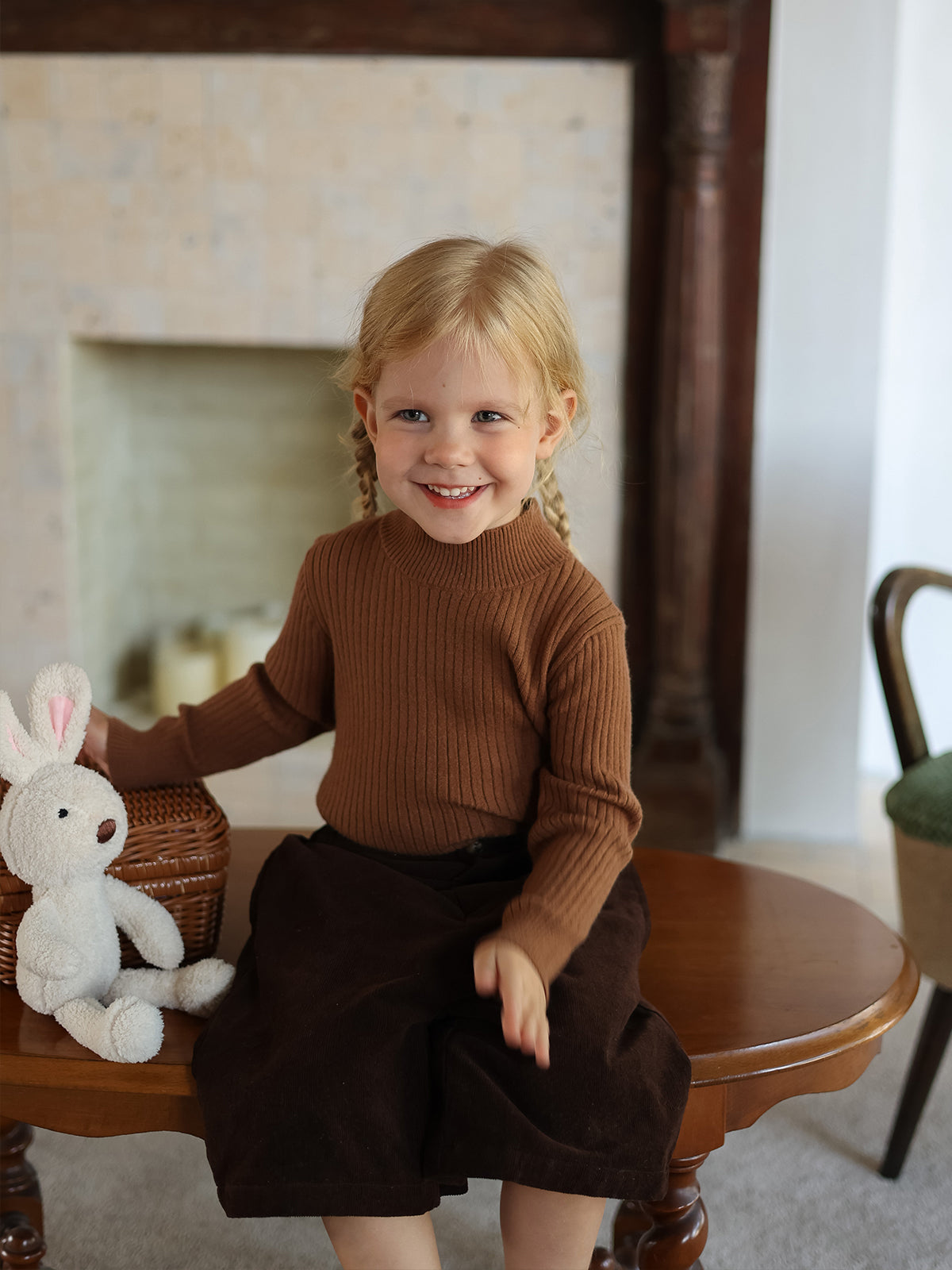 Girls' Half Turtleneck Sweater