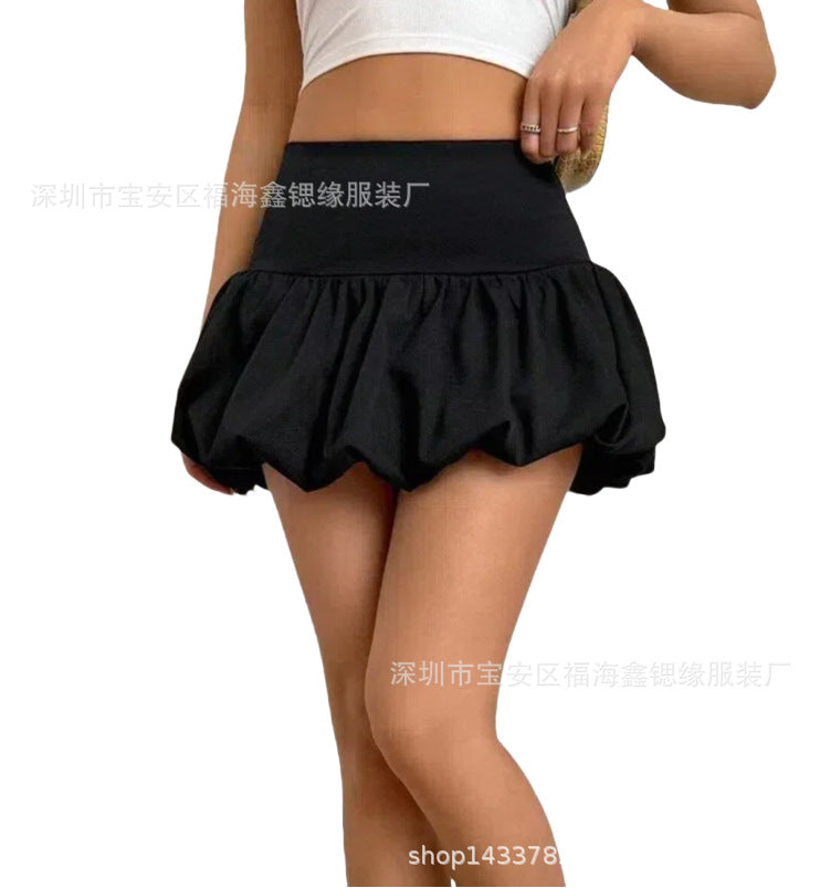 Womens New All-Match High-Waist Anti-Exposure Lined Midi Skirt