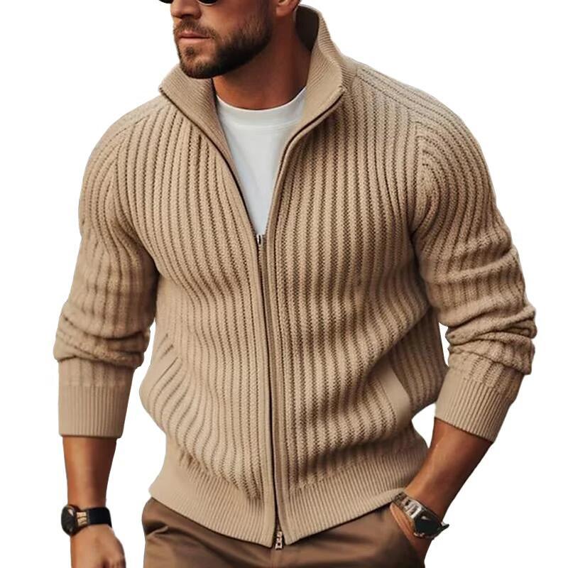 Men's Fleece-Lined Zip Sweater Coat