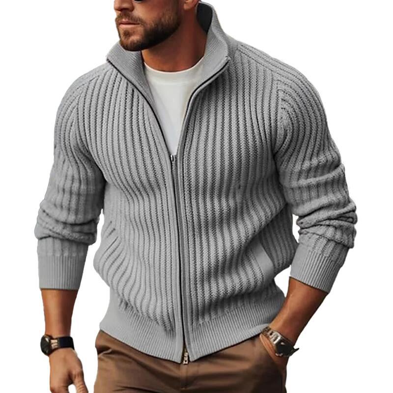 Men's Fleece-Lined Zip Sweater Coat