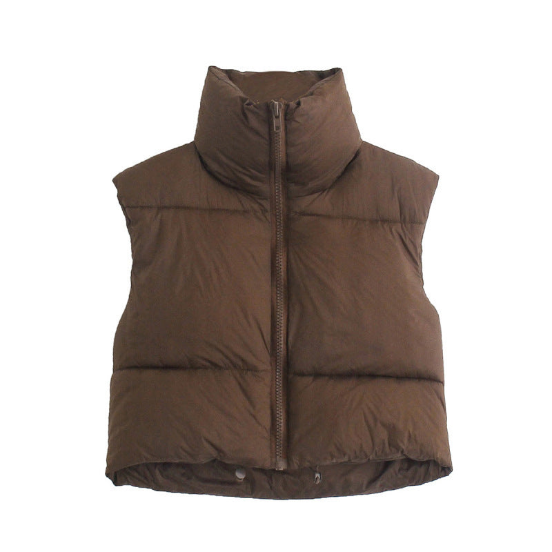 Cropped Puffer Vest