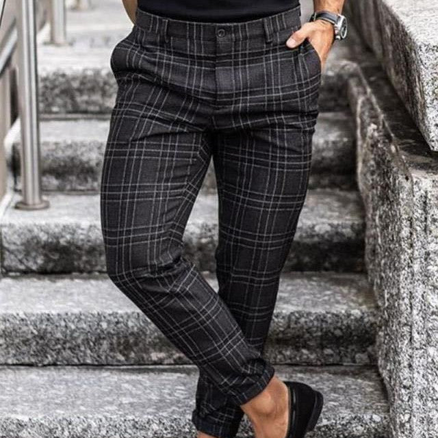 Men's Plaid Relaxed Trousers